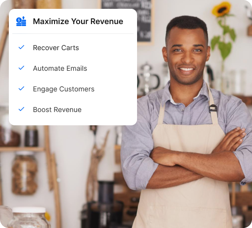 Cartly feature overview showing the email collector popup, cart tracking, recovery emails and web push notifications working together
