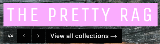 The Pretty Rag brand imagery showing the label's curated apparel and accessories collections